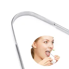 1 шт. скребок для чистки языка нержавеющая сталь свежее дыхание Чистка скребок для налета зубная щетка гигиена полости рта инструменты