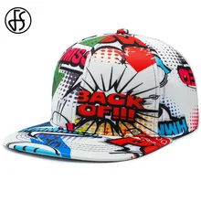 FS модная бейсболка с принтом граффити, Мужская бейсболка с плоским козырьком в стиле хип-хоп, зимняя бейсболка из хлопка белого цвета для мужчин и женщин, Casquette Homme
