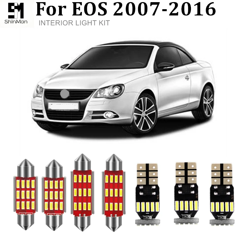 10x светодиодная интерьерная с Canbus купольсветильник для VW EOS 2007-2016 светодиодный