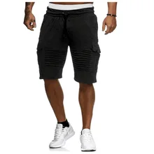 Весенние и летние спортивные мужские шорты, фитнес брюки, импортные товары, повседневные штаны, полосатые карманы, тонкие пять штанов