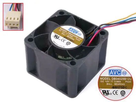

Вентилятор для охлаждения сервера AVC DB04028B12U P026 DC 12 В 0,66 а 40x40x28 мм