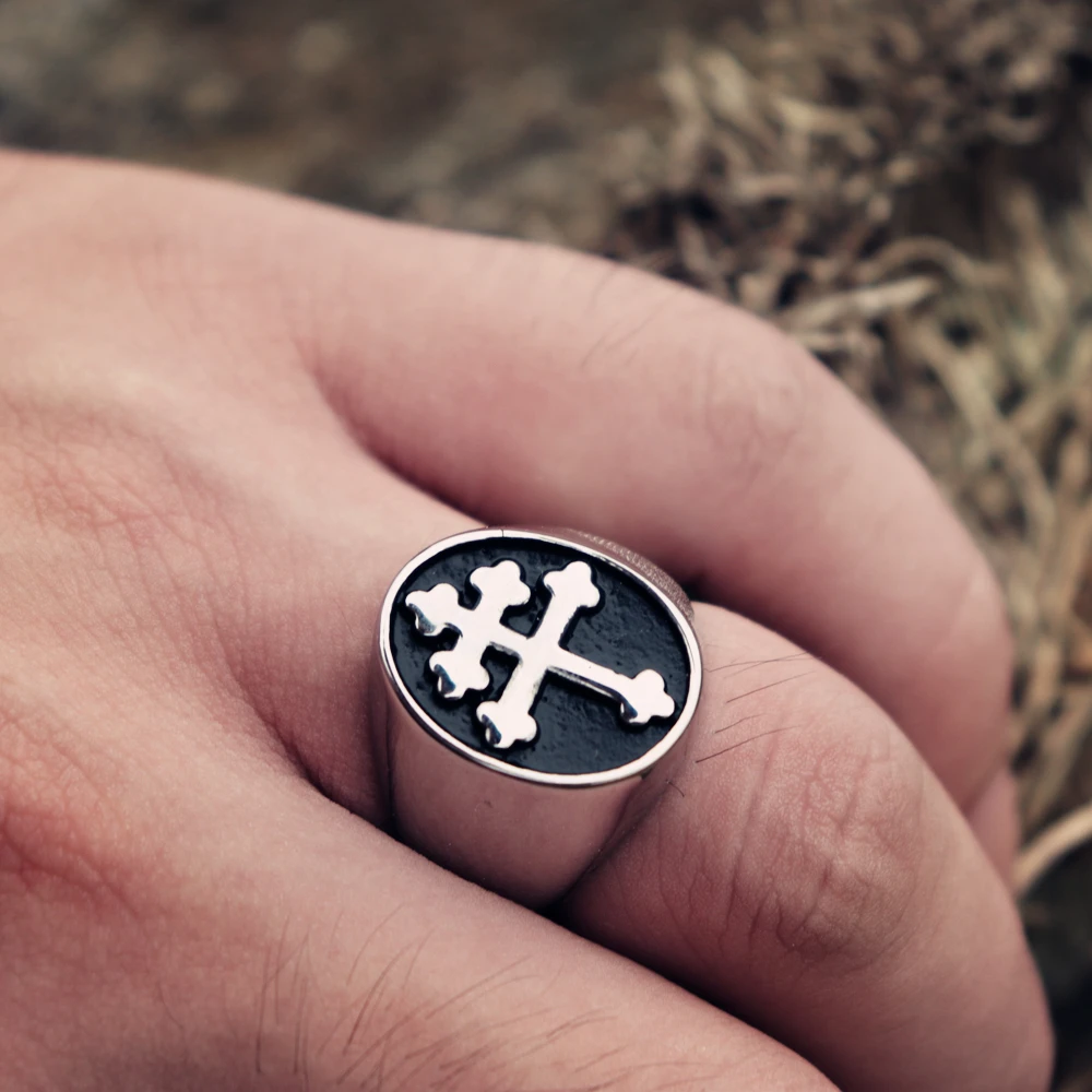 EYHIMD-Classic-Cross-of-Lorraine-Signet-Rings-Mens-Stainless-Steel-Biker-Ring-Biker-Fashion-Jewelry (5)