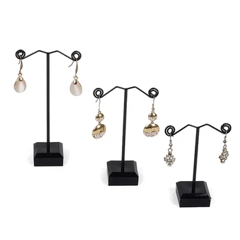 

Black Clear Acrylic Stud Earring Jewelry Display Rack Stand Organizer Bouches Ornament Holder Hook Hanger Counter Case