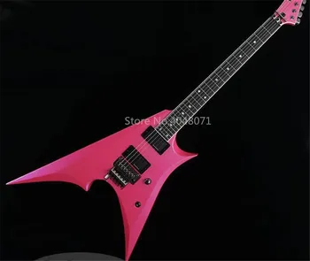 

Free transportation, 6-string special-shaped electric guitar, pink guitar, color optional guitar, customizable