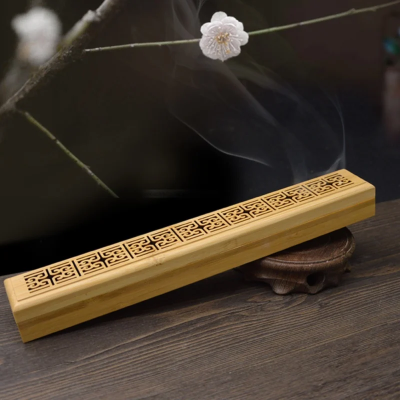 Ретро натуральный деревянный резной цветок ладан курильница Joss-stick вставленный держатель золовянный ароматерапия домашний декор ремесла