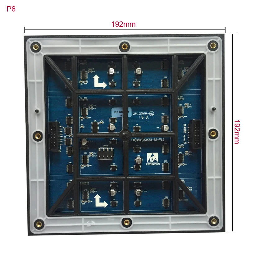 

HD P6 SMD full color led module 192*192mm, 32x32dots 1/8scan rgb led panel for outdoor advertising