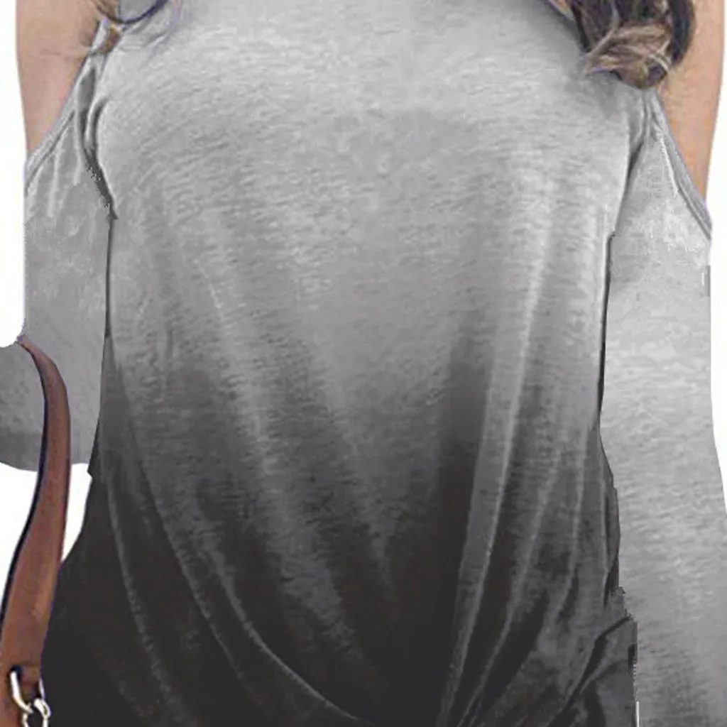5Xl Женская блузка с открытыми плечами размера плюс, осенняя разноцветная рубашка с завязками, Повседневная блуза с длинным рукавом и круглым вырезом, топы, женская рубашка