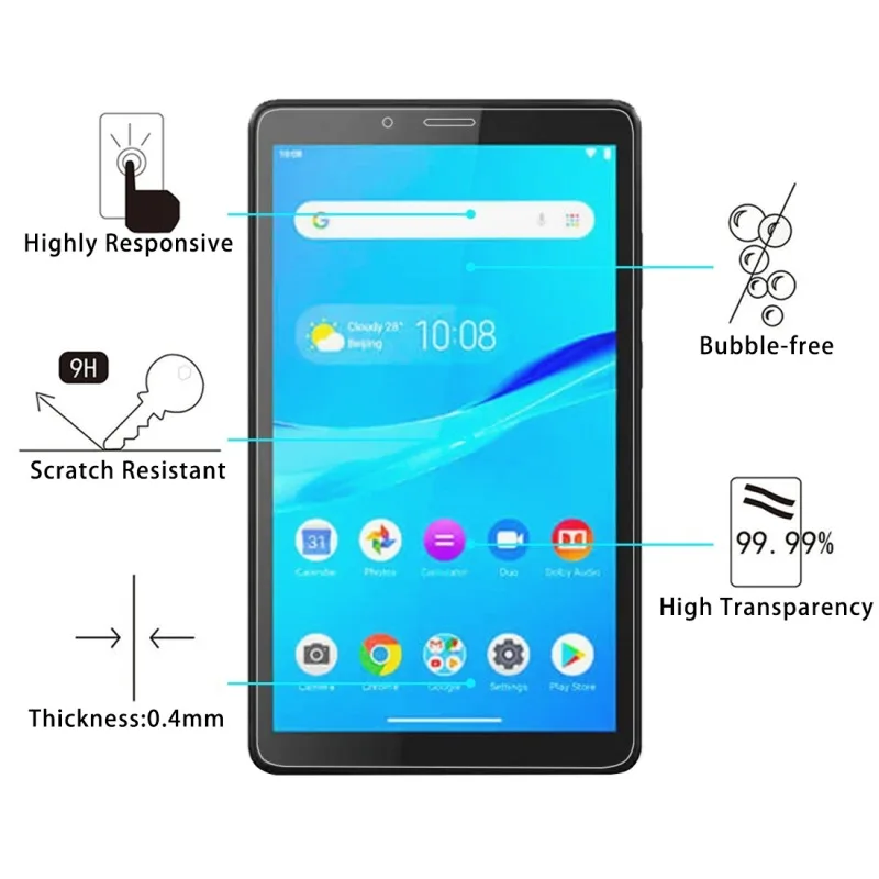 Для Lenovo Tab M7 флэш дисплей защита для экрана стекло 7305|Защитные экраны планшеов| |