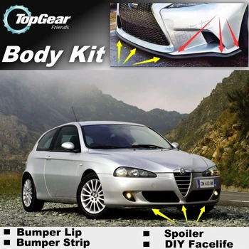 

Bumper Lip Deflector Lips For Alfa Romeo 147 / GTA AR Front Spoiler Skirt For TOPGEAR Friends Car Tuning / Body Kit / Strip