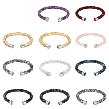 

High Quality Swa SL002 Original bracelets Women Jewelry 1:1 Colored Single-ring Open Rubber Bracelet Production Free Shipping