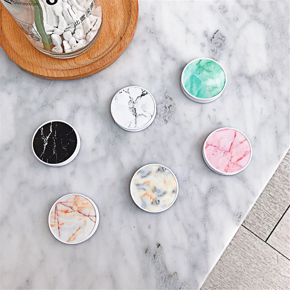 

Marble Foldable Mobile Phone Grip Bracket Phone Expanding Stand Phone Finger Ring Holder for Phones for iPhone XR XS 8 Samsung