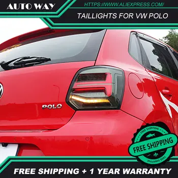 

Car Styling tail lights case for VW Polo taillights 2011-2017 Polo taillight LED Tail Lamp polo taillights rear trunk lamp
