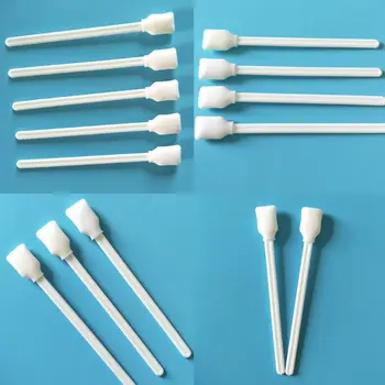 

50Pcs/Pack White Foam Tip Cleaning Swab with Large Rectangular Head Sponge Stick