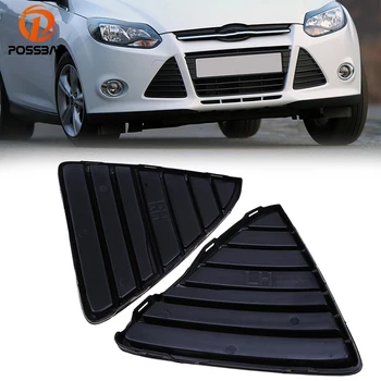 

POSSBAY Front Bumper Lower Grille for Ford Focus Sedan/Hatchback/Turnier 2011 2012 2013 2014 Pre-facelif Black Side Grille Decor