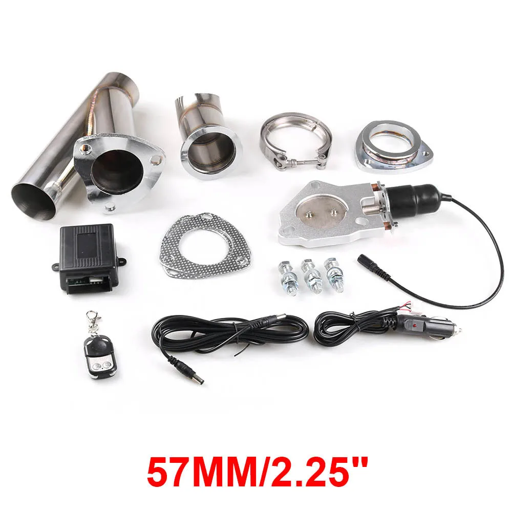 2.25"/57mm Electric Exhaust Catback Downpipe Cutout Cut Out Valve Motor