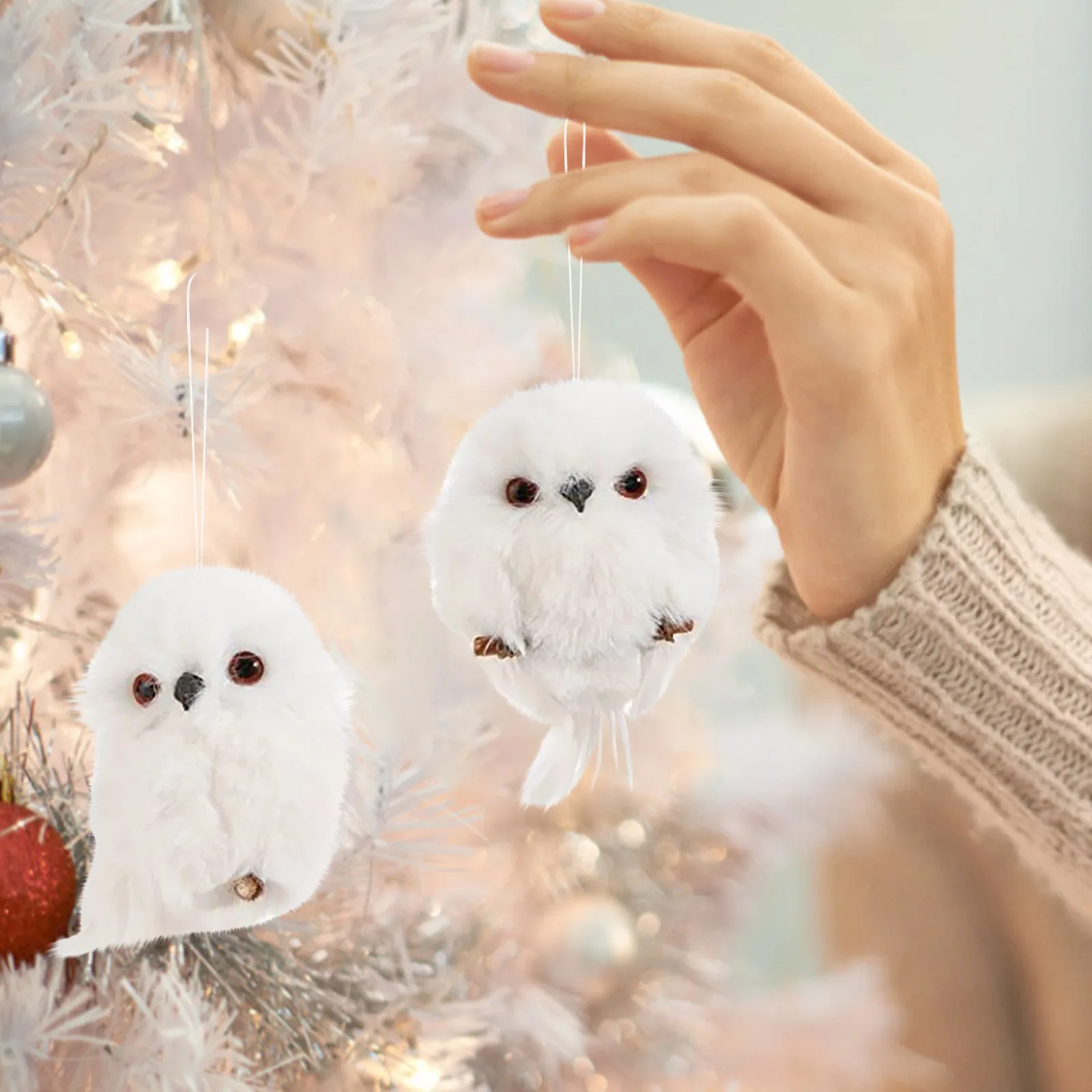 2pcs Xmas Creative Hanging Ornament Xmas Doll Pendant Christmas Tree Pendant 