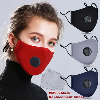 

PM2.5 Mouth Mask Women Men Dust Smog Masks Reusable Outdoor Walking Dust-proof Prevent masque Mask Filters