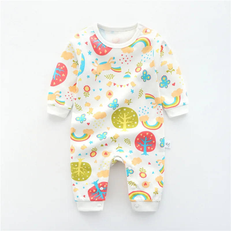 Baby Rompers Long Sleeve Jumpsuit Newborn Clothes Spring Autumn Pajamas Baby Girl Boy Clothes,P10,3M 