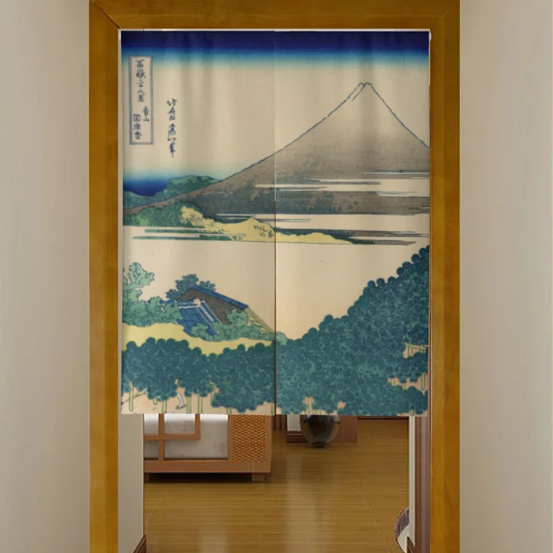 09 Японская Ukiyo-e дверь занавес крепление Fuji перегородка занавеска кухня спальня туалет Половина занавес фэн шуй занавес Норен - Цвет: 09