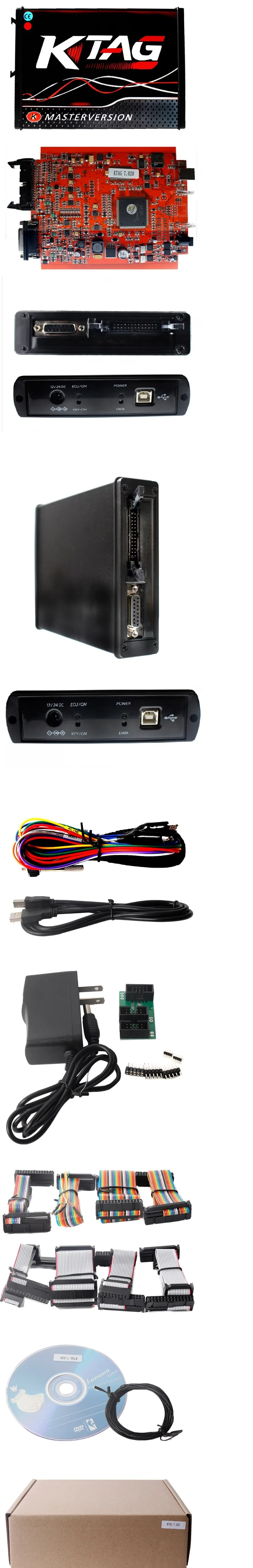 KTAG 4 светодиодный V2.23 V7.020 EU красный ECM Титан KESS V2 V2.47 V5.017 онлайн мастер версия BDM Рамка ECU OBD2 автомобиль/Грузовик программист