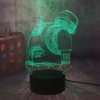 

NEW Star Wars Figure Robot BB-8 3D LED Night Light Desk Lamp Kids Toy Nursery Sleep Light Birthday Christmas lamp Bedroom Decor