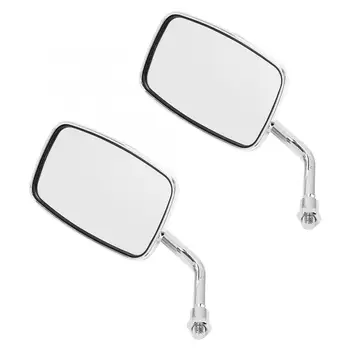 

10mm Rectangular Rearview Mirrors Motorcycle Handlebar Fit for Honda