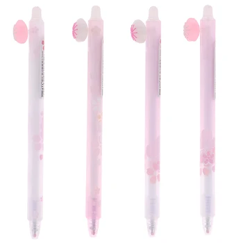 

New 2PCS Romantic Spring Sakura Erasable Gel Pen School Office Supply Stationery 0.5mm Blue Ink