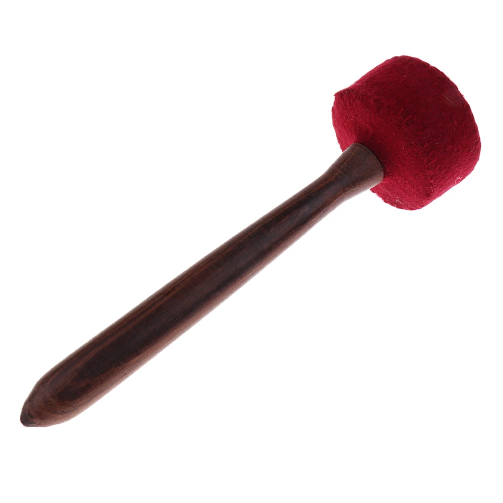  2pcs Handmade Felt Wood Handle Striker Mallet Tibetan for Singing Bowl Gong