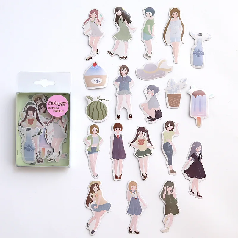 XiaRiBoHe 40 шт/1 лот Kawaii канцелярские наклейки дневник маленькие свежие декоративные наклейки для мобильного телефона Скрапбукинг DIY наклейки для рукоделия - Цвет: XiaRiBoHe