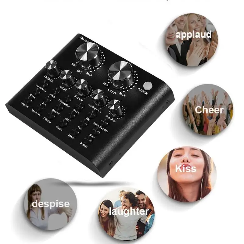 V8 аудио Bluetooth 4,2 гарнитура микрофон K песня стерео прямая трансляция звуковая карта