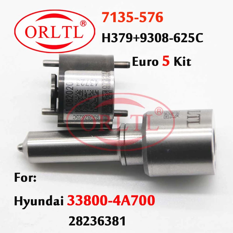 

ORLTL 7135-576 Fuel Injectors Repair Kits Nozzle H379 G379 and Valve 9308-625C for Hyundai 28236381 33800-4A700