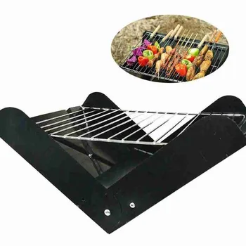 

1pcs Black Outdoor Grill X-Shaped Folding Grill Camping Portable Grill Barbecue Grill Camping Supplies
