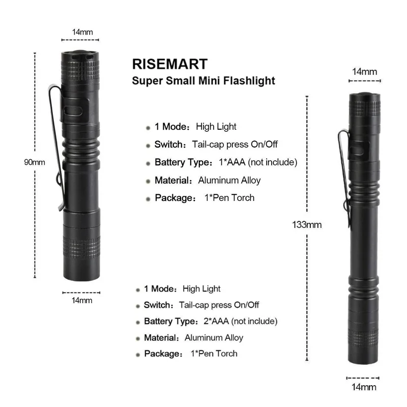 Portable Mini Flashlight 1000 Lumens 1 Switch Mode Waterproof a Battrey Small Penholder Pen Light For Dentist Camping Hunting Led Flashlights Aliexpress
