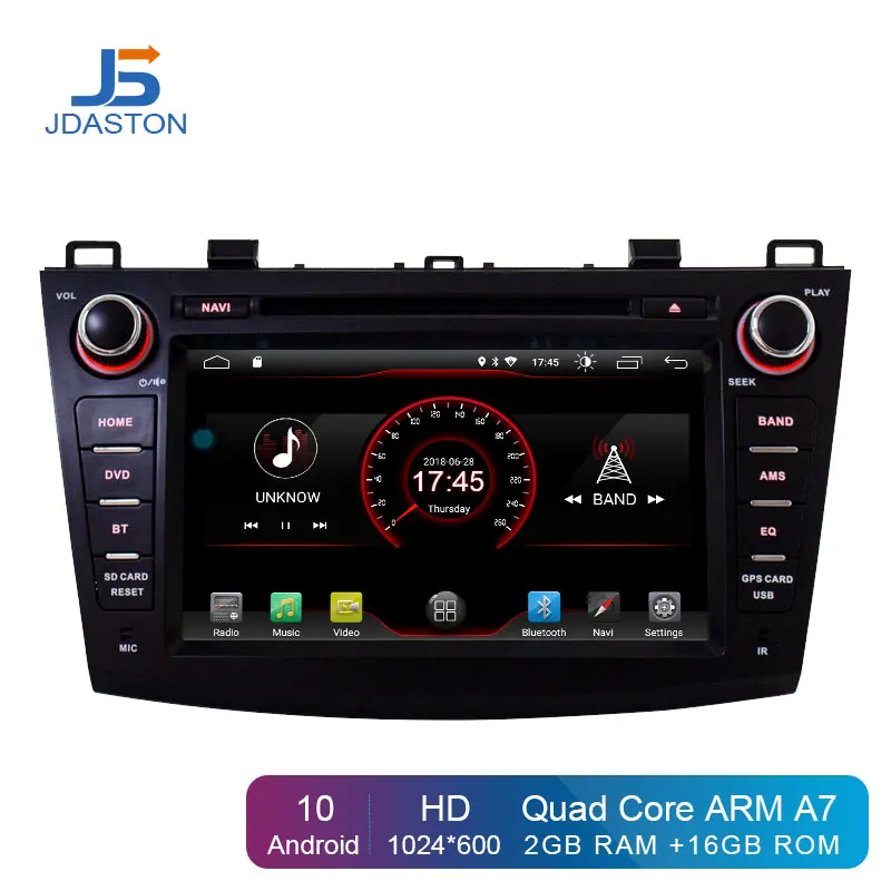 JDASTON Android 10 0 Автомобильный DVD плеер для Mazda 3 Axela 2010 2011 Мультимедиа GPS навигация 2 Din