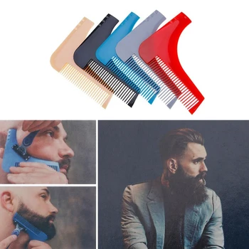 

New Innovative Design Beard Shaping Tool Trimming Shaper Template Guide for Shaving or Stencil With Full-Size Comb for Line Up