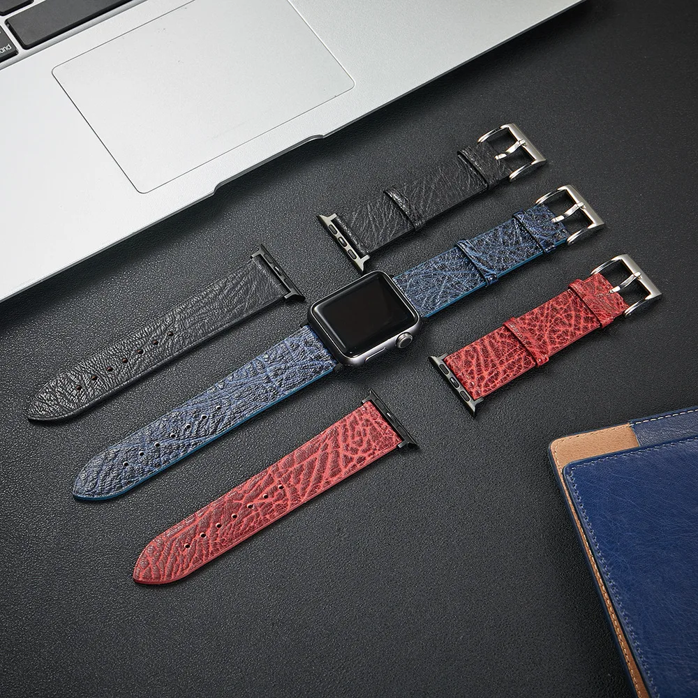 

For Apple Watch Series 6 SE 5 4 3 Band Genuine Leather Watchband 38mm 40mm 42mm 44mm iwatch Wrist Strap Bracelet Belt.