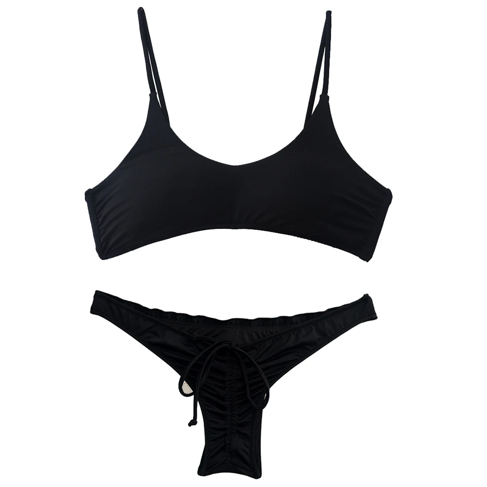 Costumi Da Bagno Estivi Donna Bikini Costumi Da Bagno Costumi Da Bagno Costumi Da Bagno Biquinis (Eiro Bagno Micro Segreto Fondo Sfacciato Nero 2020