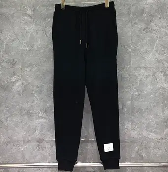 

2020 Fashion TB THOM Brand Tracksuit Bottoms Mens Casual Pencil Cotton Sweatpants Men Joggers Pants Spring Sports Trousers