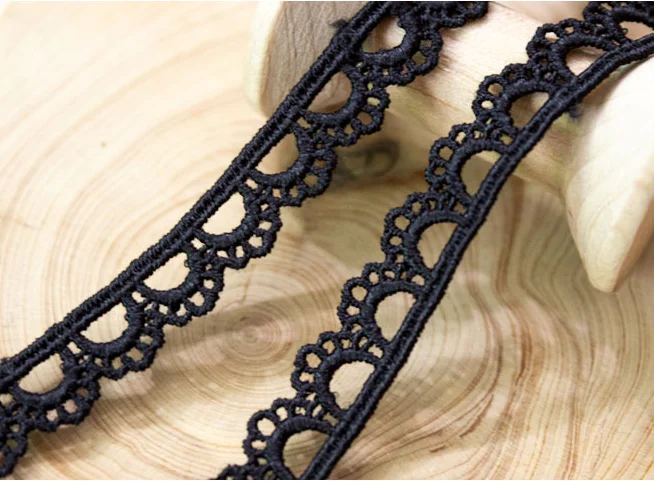 1-8Yards Nastro Di Pizzo Bianco Nero Solubile In Acqua Accessori Per Cucire 4cm Di Larghezza Fiore Cavo Ricamo Tessuto Ricamo Artigianato Fai Da Te-4cm Seta Di Latte Mi Se,1 Yard - Foto 2