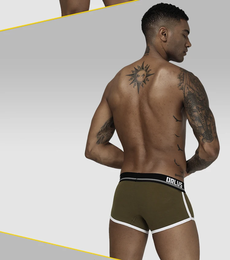 ORLVS Брендовое Мужское нижнее белье мужские боксеры cueca tanga дышащие Ropa Interior Hombre мужские боксеры шорты быстросохнущая сетка calzoncillo мужские