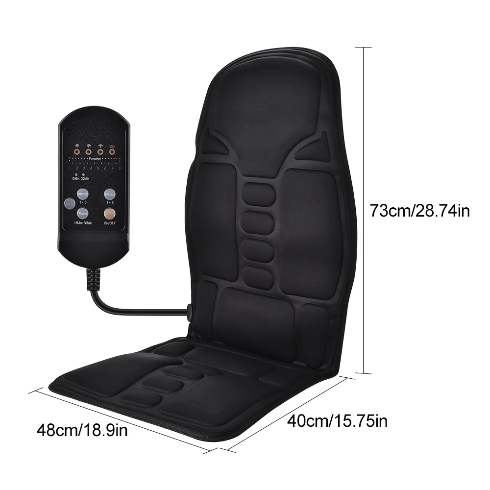 Massaging Chair Cussion Seat Pad Back Massager Electric Heating