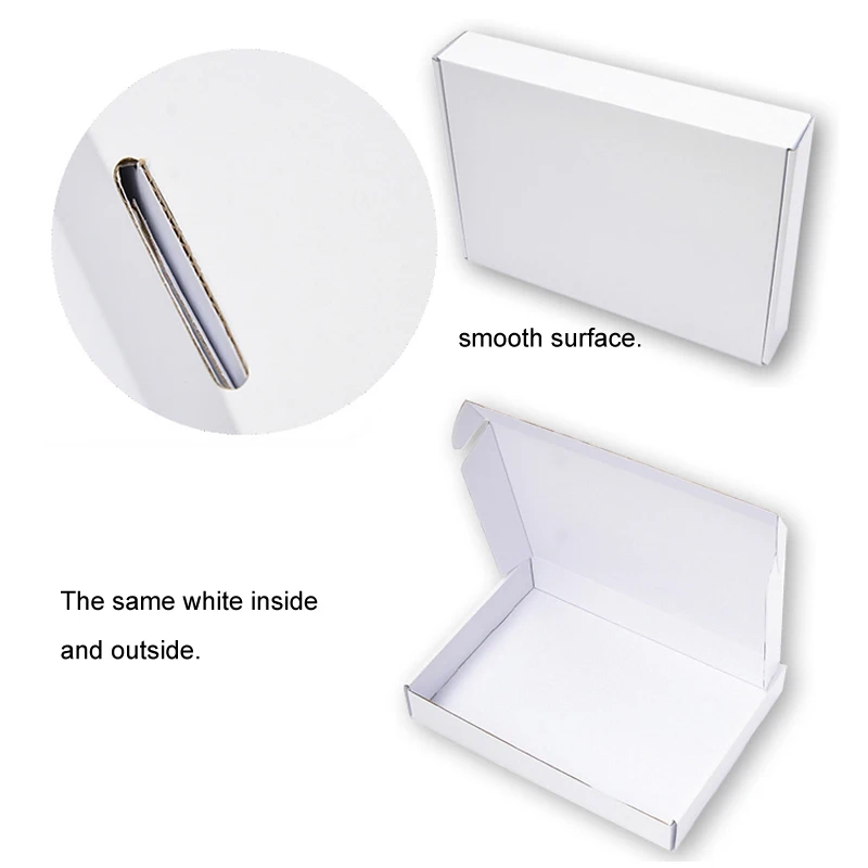 30 см серия на заказ плотная белая гофрированная бумага почтовые коробки печатный логотип упаковка одежды Нижнее белье рубашка поло коробка