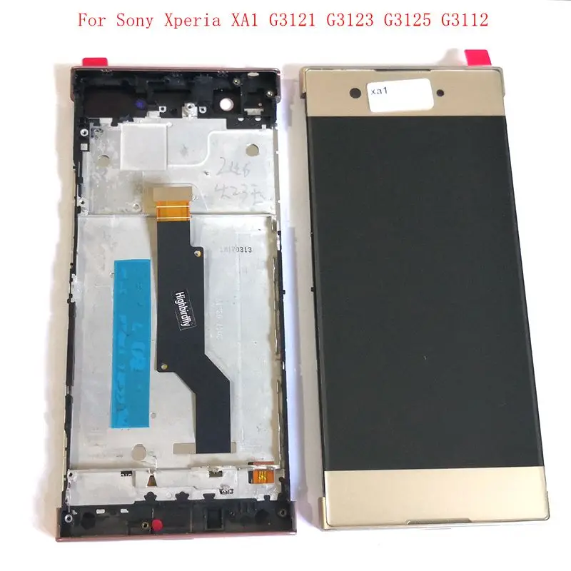 ЖК-экран для Sony Xperia XA1 G3121 G3123 G3125 G3112 дисплей с сенсорным стеклом дигитайзер + рамка