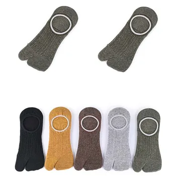

Business Two Toes Solid Men Socks Simple Cotton Crew Sokken Harajuku Japanese Ankle Socks Men's Shallow Mouth Skarpetki Meias