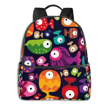 

2020 Women Men Unisex Beautiful Tropical Fish Collection Backpack New Trend Teenager School Bag Couples Back Pack Travel Bag
