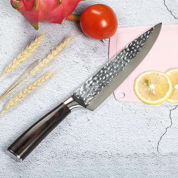

8 inch Stainless Steel Kitchen Knife Professional Chef Knife Kitchen Meat Vegetable Knives with Wood Handle