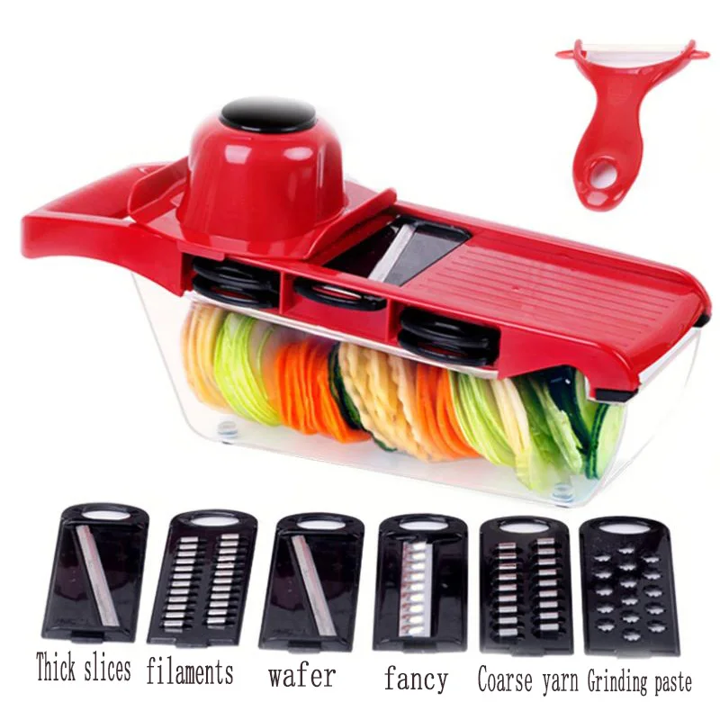 Kitchen Vegetable Slicer Grater Mandoline Peeler Cutter Multifunction