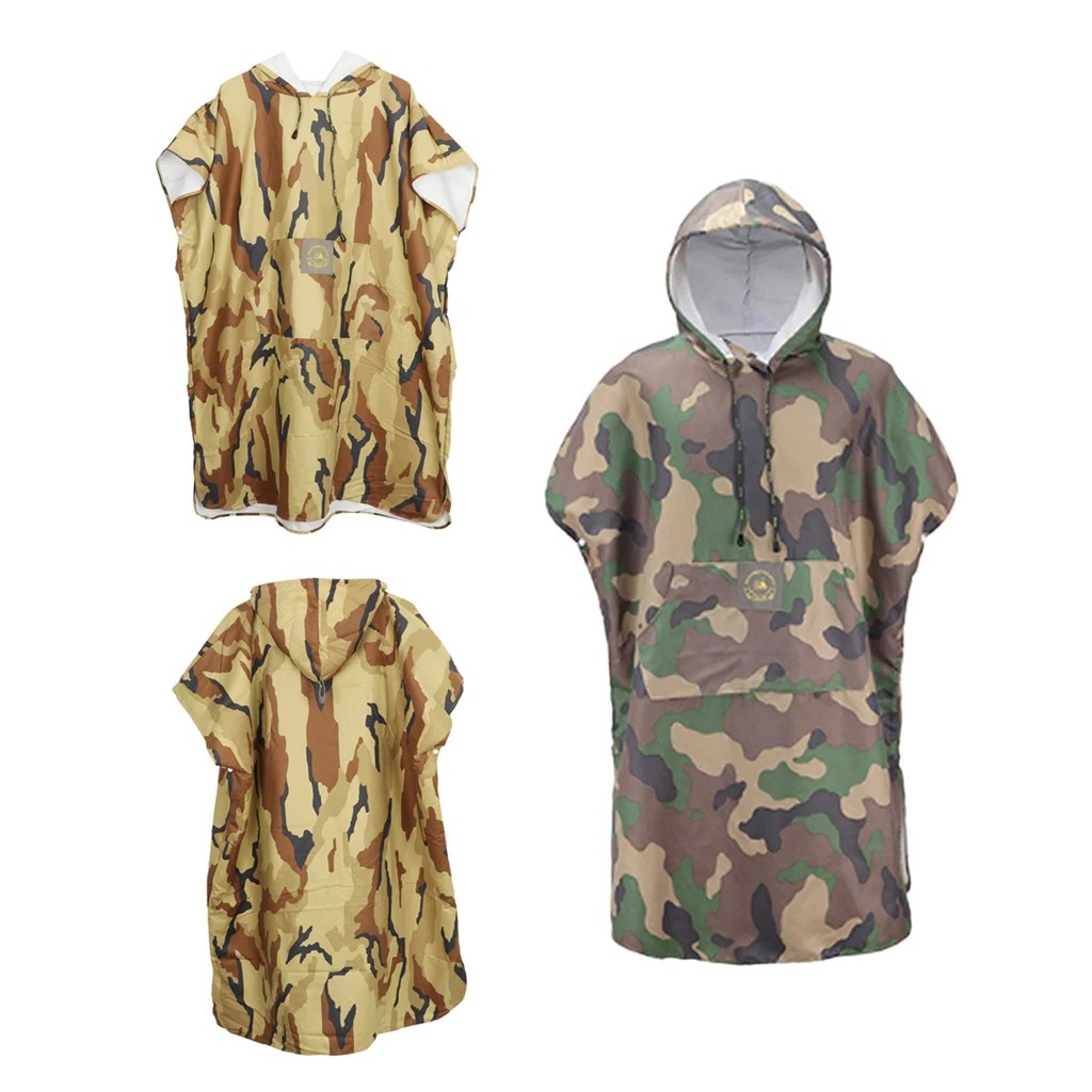 

Watersport Surf Poncho Wetsuit Changing Robe Towel Hood Pocket Surf Hooded Poncho Changing Robe for Water Sports