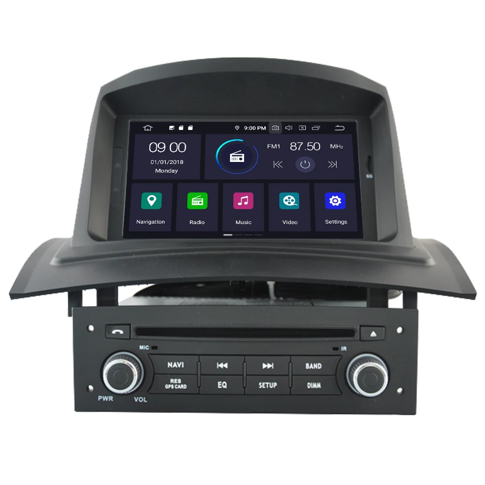 Clearance RoverOne Car Multimedia System For Renault Megane 2 II Fluence Android 9.0 Radio Stereo DVD GPS Navigation Media Music Player 1