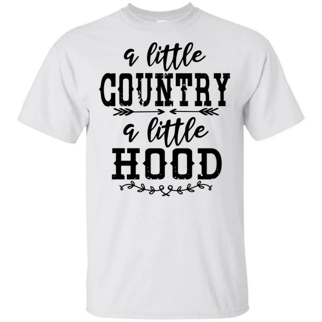A Little Country Hood Tops Tee T Shirt White S-5XL Made In USA Tshirt Short-sleeved T-Shirt |